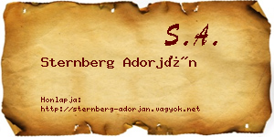 Sternberg Adorján névjegykártya